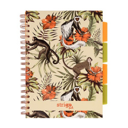 Strigo Pads tropiki małpki A4 kratka beżowy 100k 80g 842437