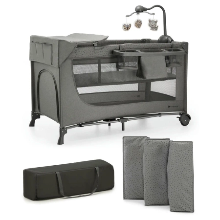 Kinderkraft JOY 2 z akcesoriami Dark Grey Łożeczko turystyczne 925155