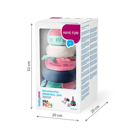 Babyono Zawieszka edukacyjna zawieszka do wózka Dream Mill pink 413951