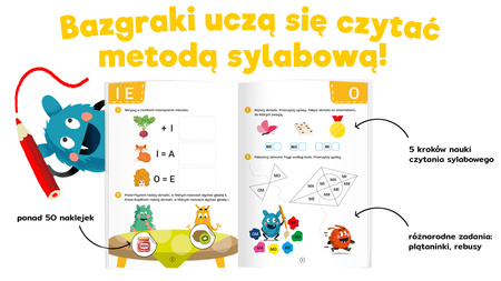Książeczka Bazgraki Czytanie sylabowe Ćwiczenia 4-6 lat 044003
