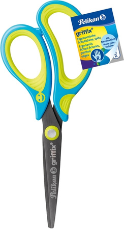 Pelikan Nożyczki szpiczaste Griffix niebieskie 810274