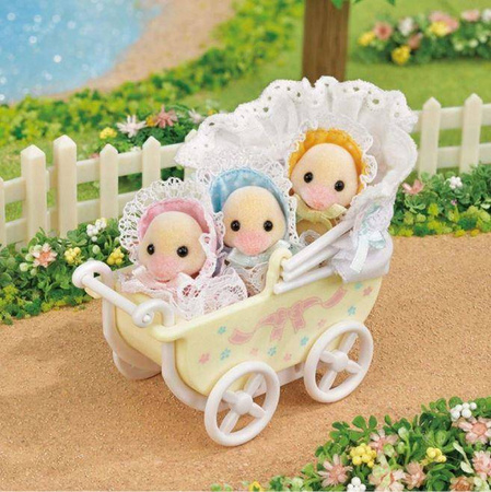 Sylvanian Families 5601 kaczuszki 3szt + wózek 