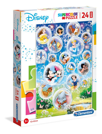 Clementoni puzzle 24 maxi disnej bańki mydlane super kolor