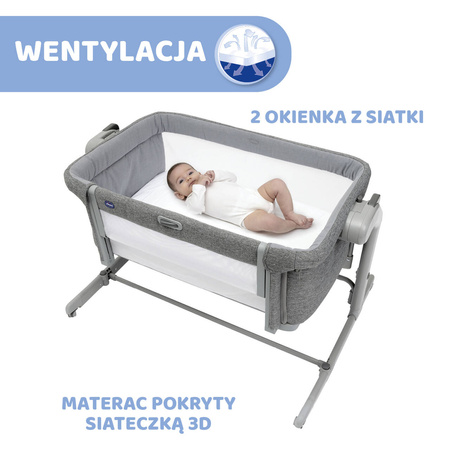 Chicco Next2me Magic Evo Grey Mist Łóżeczko 167746