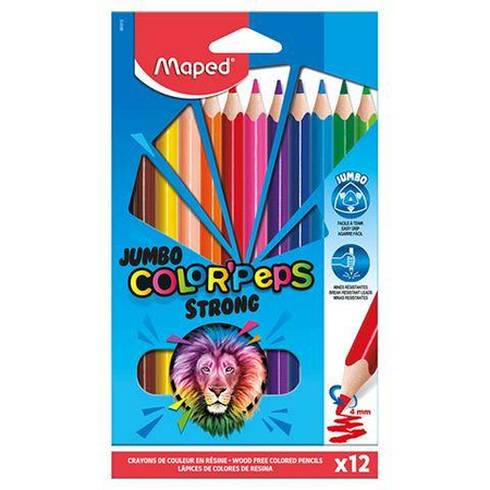 Kredki maped 12kol colorpeps strong jumbo trójkątne