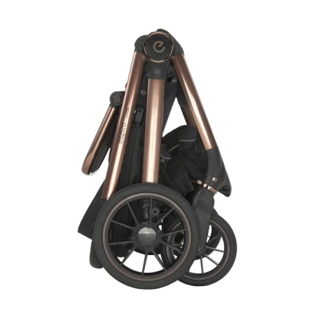 Espiro Code 10 clever black Wózek 2w1 z gondolą składaną na płasko a spacerówka automatycznie