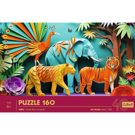Puzzle Trefl 160 40-lecie Trefl Paper Art Dżungla 400519