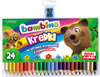Kredki Bambino 24 kol. w oprawie drewnianej + temperówka 000447