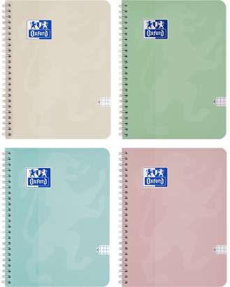 Kołozeszyt Oxford A4 80k krata 2 spirale Touch Pastel 419259