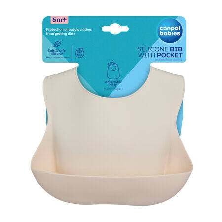 Canpol Śliniak silikonowy z kieszonką 880382