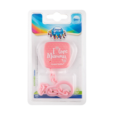Canpol łańcuszek do smoczka i love mummy 024349
