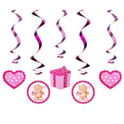 Świderki Misie różowy 60cm 5szt 435866