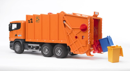 Bruder 03560 scania r śmieciarka pomarańczowa 035600