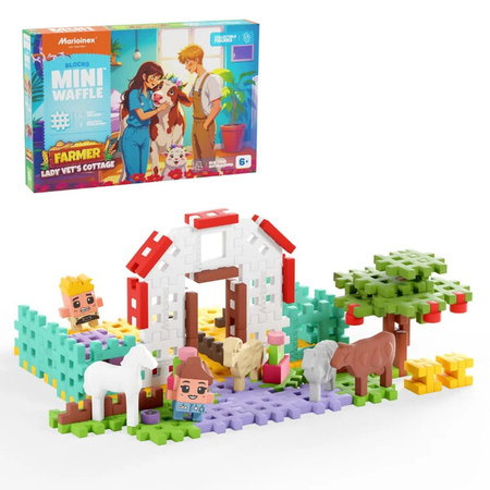 Klocki Mini Waffle Farmer Domek Pani weterynarz 100el 907580