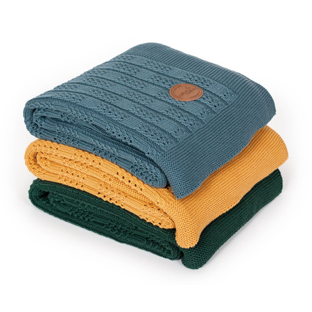 Kocyk dziany 90*90 w opakowaniu prezentowym jodełka peru 332222