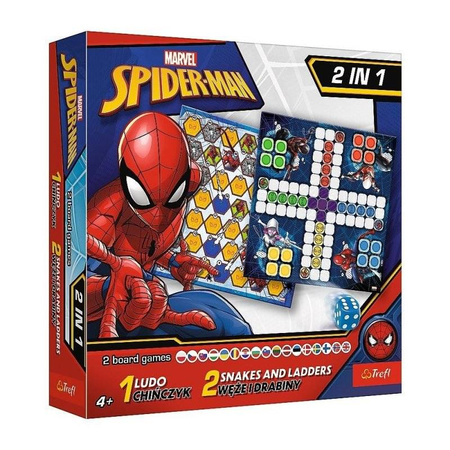 Gra Trefl 2w1 Chińczyk/Węże i drabiny Spider-Man 024197