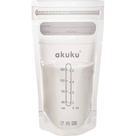 Akuku Sterylne woreczki do przechowywania pokarmu 150ml (48) 000111