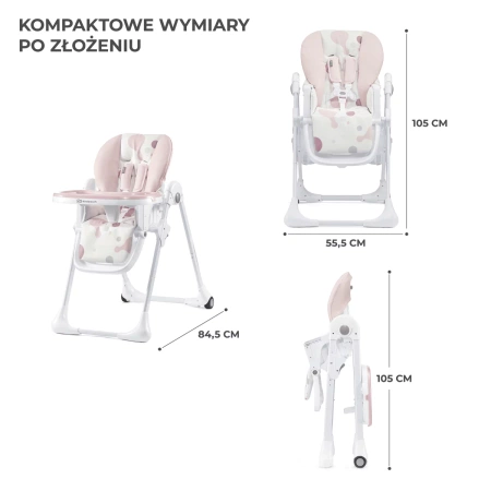 KINDERKRAFT KRZESEŁKO DO KARMIENIA YUMMY PINK 906277