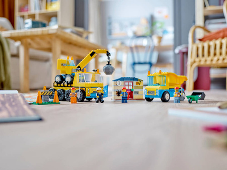 Lego 60391 City Ciężarówki i dźwig z kulą wyburzeniową