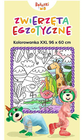 Trefl Kolorowanka XXL Bobaski i Miś Zwierzęta egzotyczne 797696