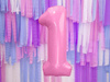 Balon foliowy cyfra 1 różowy 86cm 794955