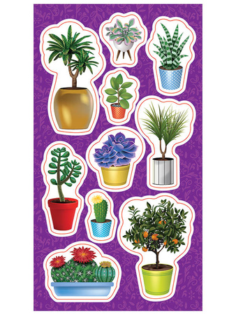 Naklejki Kwiatki doniczkowe 150976