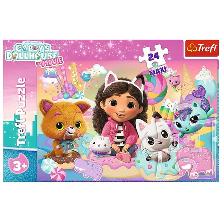Puzzle Trefl 24 maxi Koci świat Gabby 143812