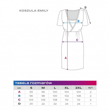 KOSZULA EMILY JASNY BEŻOWY GROSZKI XXL