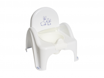 Nocnik Krzesełko Króliczki Biały 008350