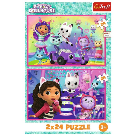 Puzzle Trefl 2x24 Zabawy z Gabby 344332