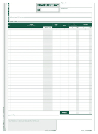 Druk dowód dostawy a4 315-1