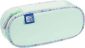 Piórnik z klapką Oxford Flowers zielony 241585