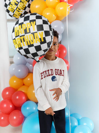 Balon foliowy szachownica Happy Birthday 45cm 026858