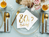 Serwetki 80TH Birthday białe 30x30cm 20szt 109391