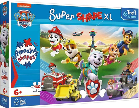 Puzzle Trefl 160 XL Skaczące pieski Paw Patrol 500219