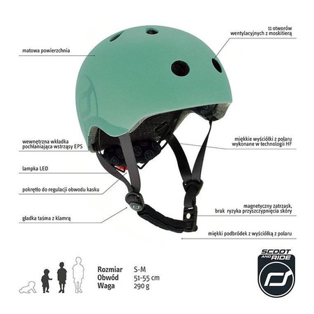 Scootandride kask s-m dla dzieci 3+ forest 963664