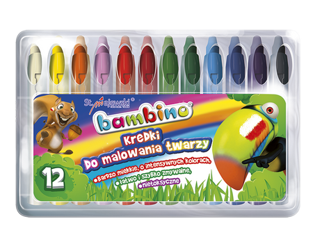 Kredki do malowania twarzy 12kol Bambino standard