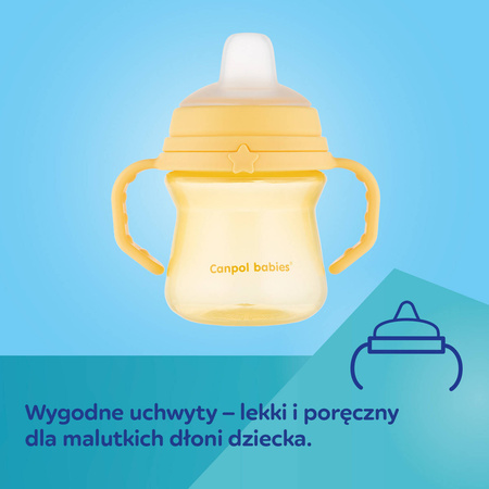 Canpol kubek z silikonowym ustnikiem FristCup 250 ml Bonjour 870000