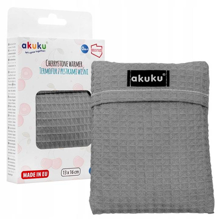 Akuku Termofor z pestkami wiśni 13x16cm grey 996653