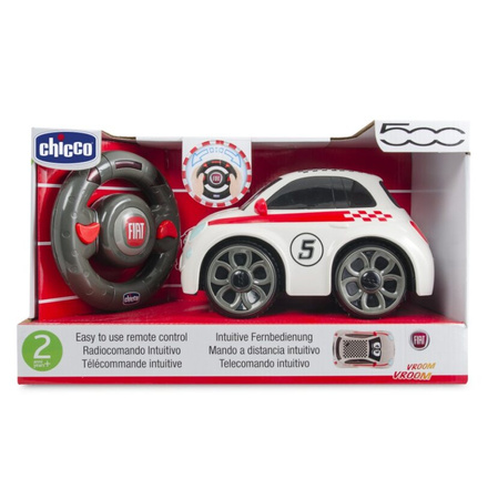 Chicco Fiat 500 z pilotem wersja sportowa biały 035342