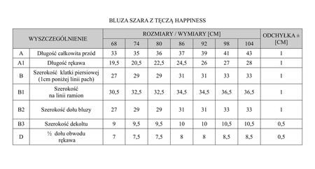 BLUZA HAPPINESS 86 SZARY PINOKIO