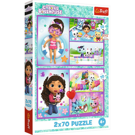Puzzle Trefl 2x70 Baw się z Gabby 344387