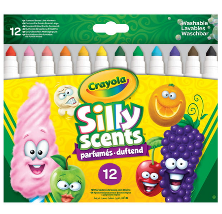 Crayola: zapachowe zmywalne cienko-grubo flamastry 12 szt