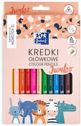 Kredki Ołówkowe Oxford Kids Jumbo 12 Kolorów 239698