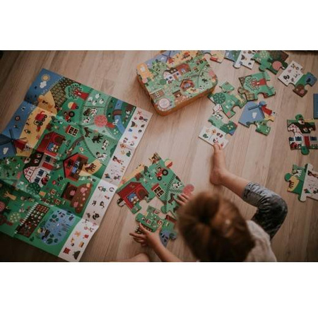 Puzzle obserwacyjne w walizce farma 24 elementy janod 326609