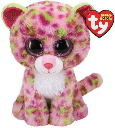 TY Beanie Boos różowy leopard LAINEY, 24 cm