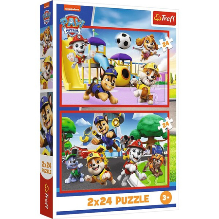 Puzzle Trefl 2x24 Psi dzień zabaw 344349