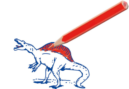 Ses Creative Zestaw pieczątek z kredkami Dinozaury 149192