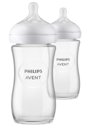 Philips AVENT Zestaw szklanych butelek dla niemowląt Natural Response 240 ml 1m+ 990796