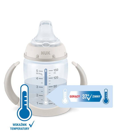 Nuk Butelka FC 150ml z uchwytem i wskaźnikiem temp. Disney Król Lew ustnik silikonowy niekapek 418702
